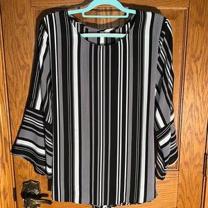 Vertical stripes on a easy care knit